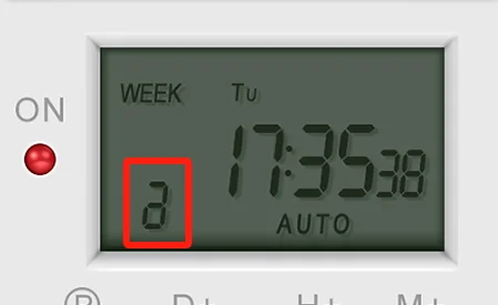 Illustrazione che mostra i passaggi per sbloccare l'interruttore timer