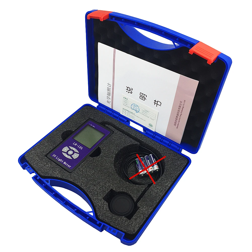 LH-125 Ultraviolet Transmittance Tester UVA UVB Penetration Detector Ultraviolet Radiation Radiometer Barrier Rate Tester 6