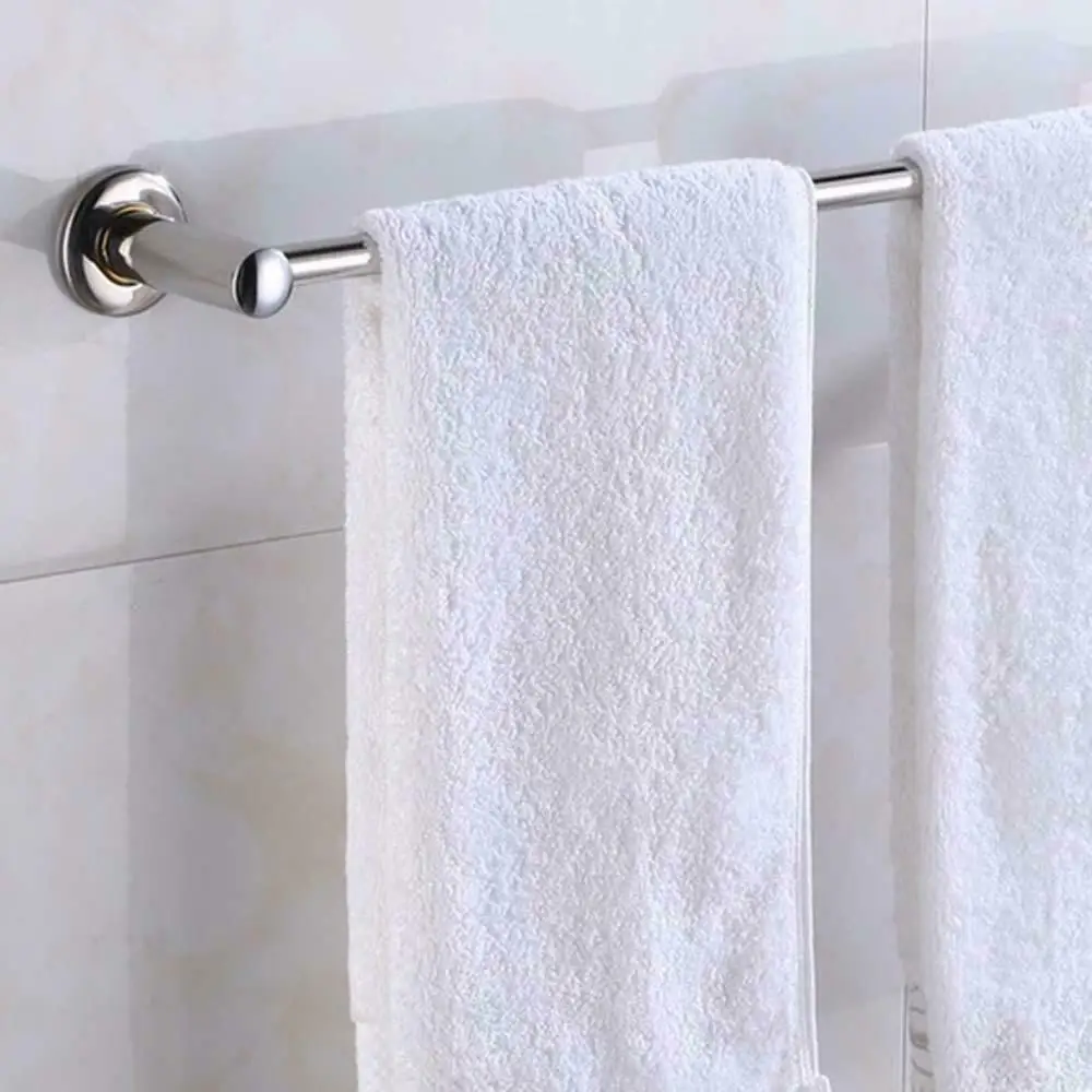 40/50cm Single/Double Bars Towel Rack Bathroom Bar Wall-Mounted Towel Shelf