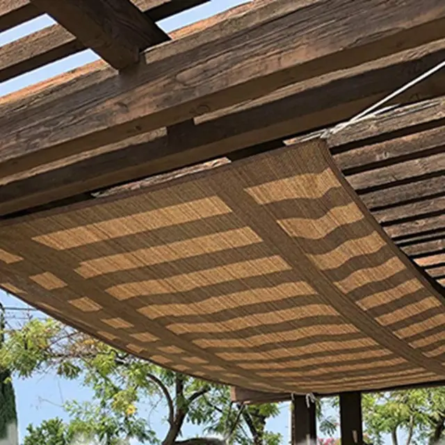 Customizabe 180 Gsm Sűrítse Az Uv-Ellenes Kávé Barna Napsütötte Nettó Pavilon Pergola Lombkorona Napsütéses Vitorlák Erkély Adatvédelmi Képernyő