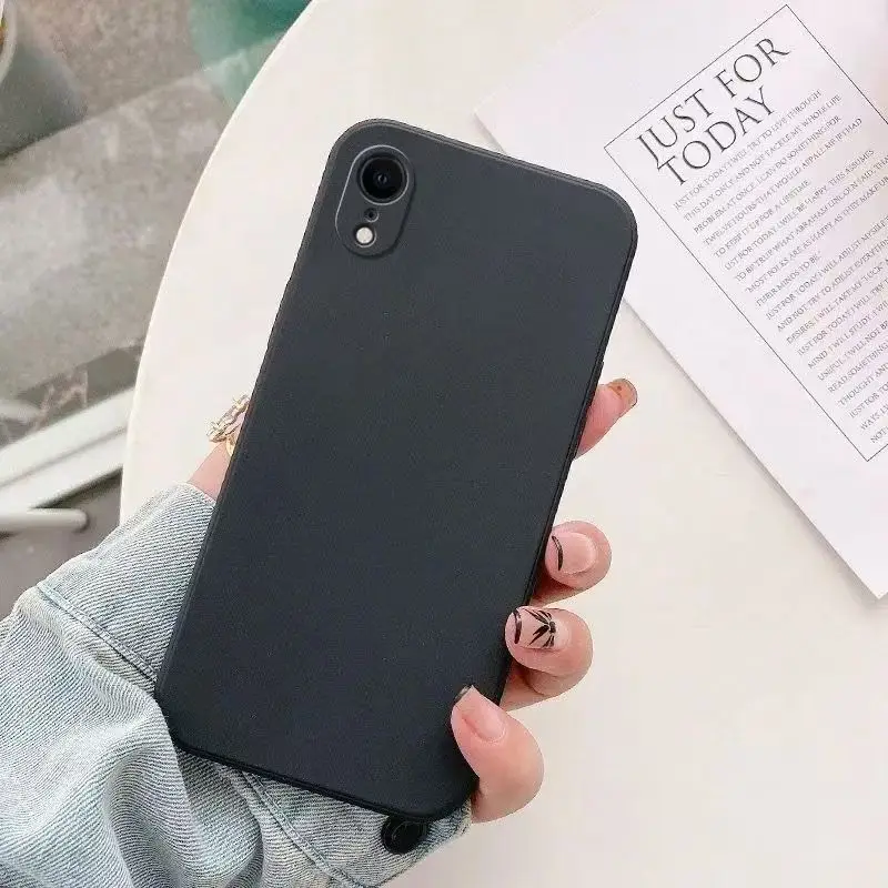 Liquid Silicone Phone Case for For iPhone XR X XS Max Matte Basic Cover Caqas