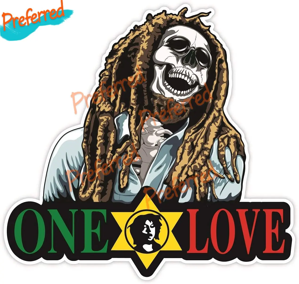 

Наклейка с черепом One Love, наклейка для всех ваших автомобилей, гоночного ноутбука, мотоциклетного шлема, багажника, сада, кемпера, окна, бампера