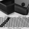 1pcs Mesh Pen Holder Desk Organizers and Accessories for Desk 3 Compartments Black Pencil Holder for Office Supplies 4