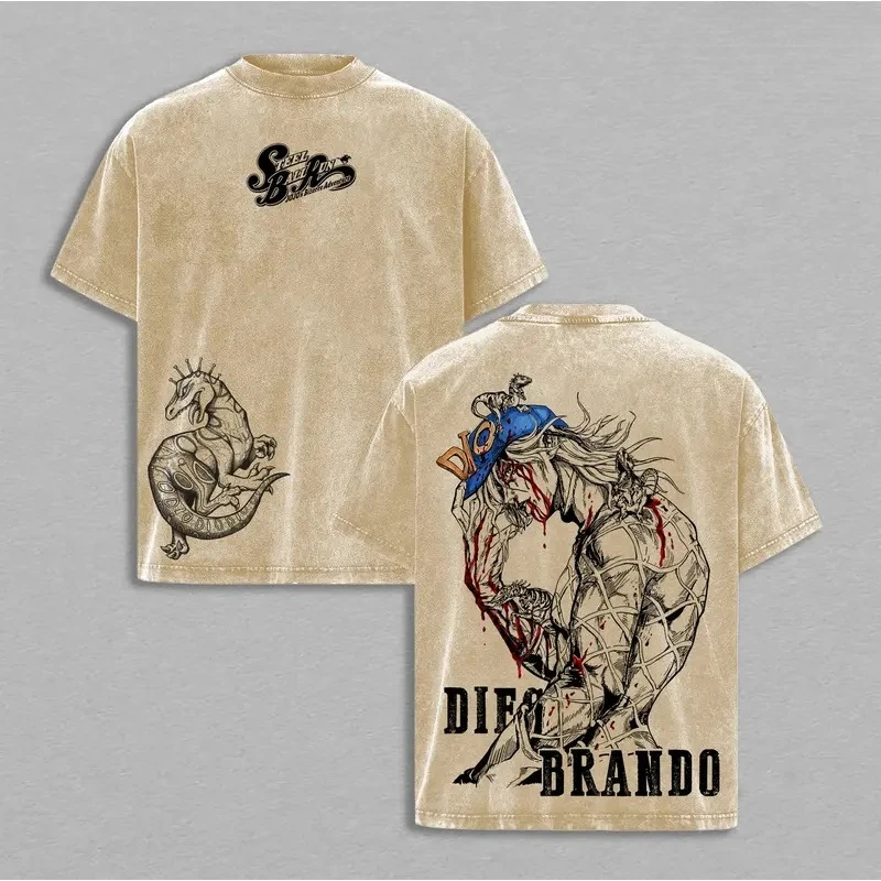 Vintage Anime Graphic Tee - JoJo's Bizarre Adventure Featuring Diego Brando