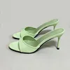 Slip On Ladies Stiletto Heels Shoes New In Summer Spring Luxury Female Slides Footwear Fashion Round Toe Women Heels Pumps Shoes 3