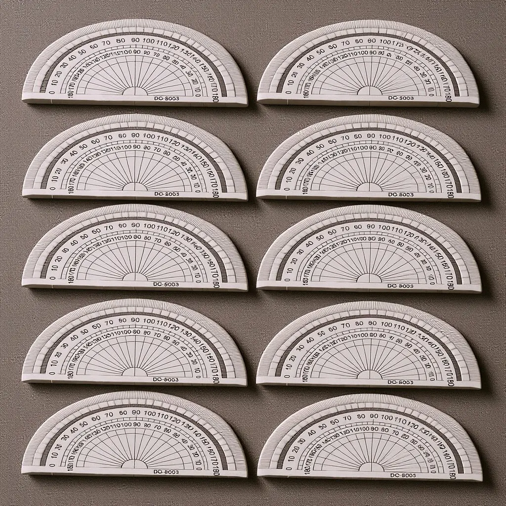 20Pcs 각도 측정 각도기 단단한 플라스틱 매끄러운 표면 4 인치 180도 학교 사무실 학생용 수학 그리기
