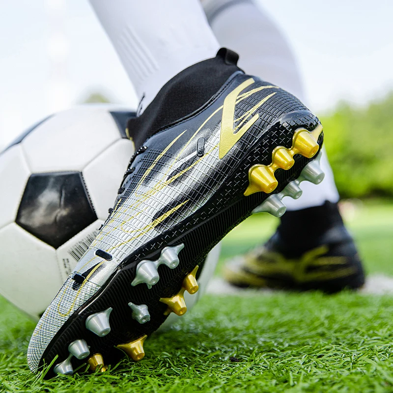 Men's Professional Football Boots Fashion Outdoor Unisex Society Soccer Cleats High Football Sneakers Kids zapatillas de futbol