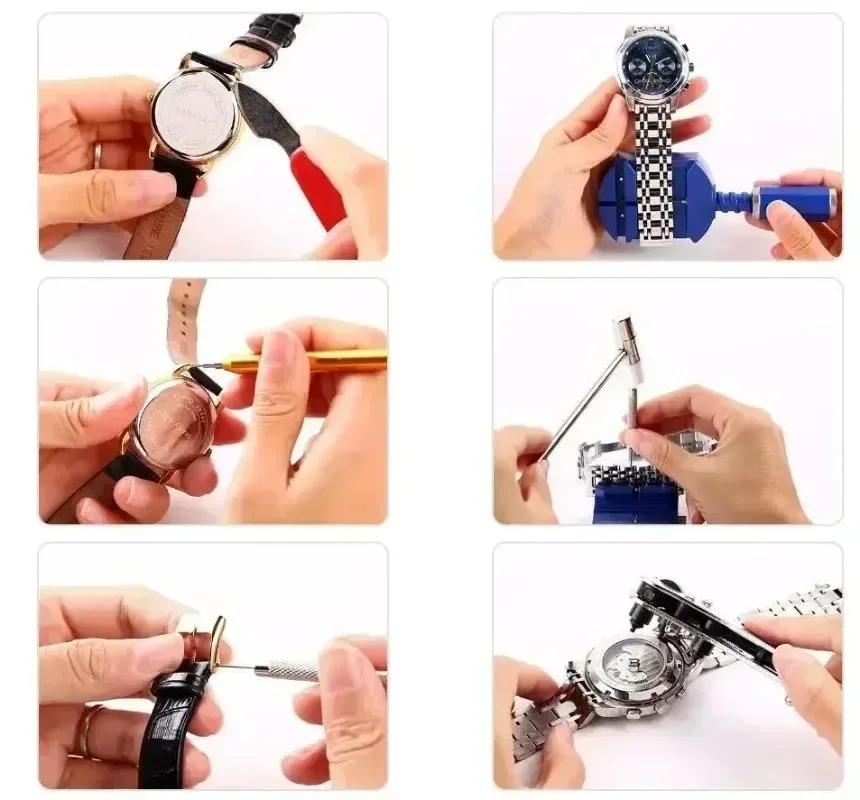 Deluxe 147-Piece Watch Repair Toolkit for Battery Changes & Strap Adjustments