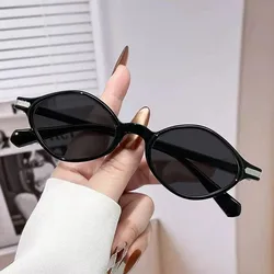 Stylish Retro Oval Reading Glasses with Anti - UV and Elegant Design (Black grey)