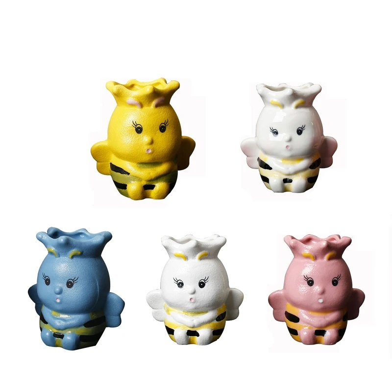 

for Creative Ceramic Succulent Small Plant Pot Mini Flower Vase Bonsai Planter with Drainage Hole Desktop Drop shipping