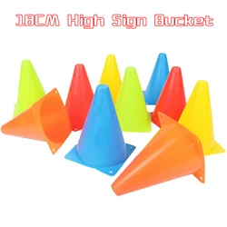 18CM High Football Training Sign Bucket Pressure Resistant Cones Marker Discs Outdoor Basketball Training Sports Accessory