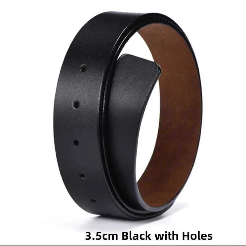 3.5cm punched black whole cowhide