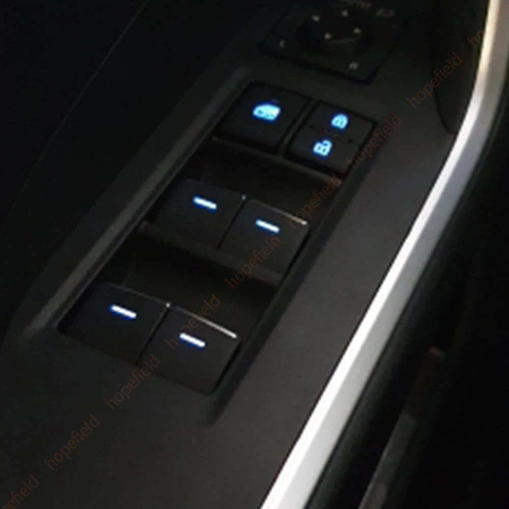 LED Lighted Power Window Switch Set – Driver & Passenger Side For 2019-2021 Toyota RAV4 & 2016-2021 CHR, Plug & Play