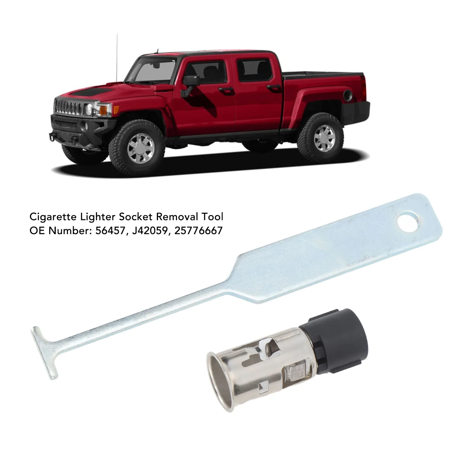 Presa Accendisigari Per Auto E Strumento di Rimozione, Set di Strumenti Per Smontaggio Base Accendisigari 56457 Sostituzione Per Av-alanche C1500 C2500 C3500
