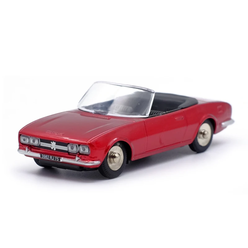 Dinky Toys-Peugeot 504 Carro conversível infantil, modelo de