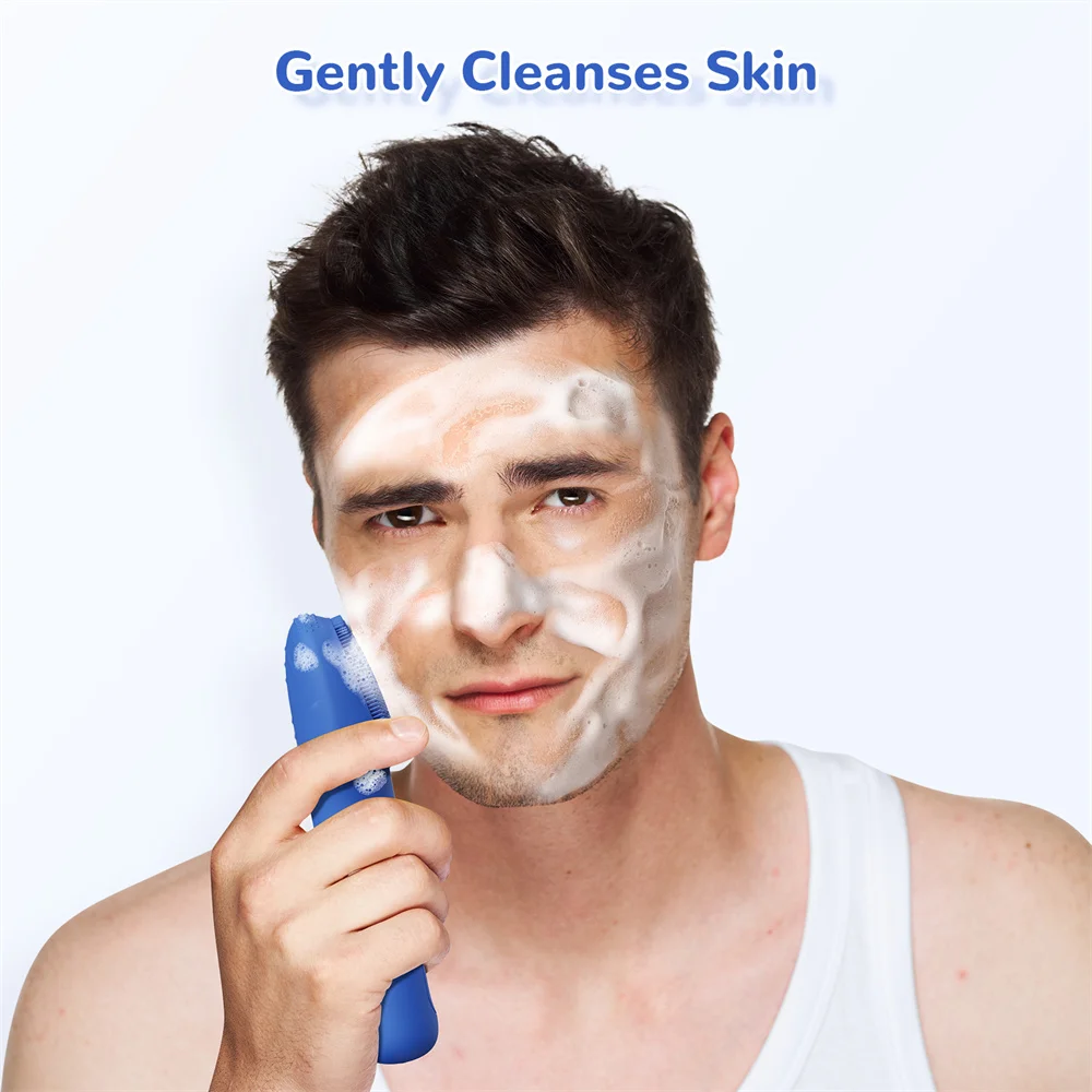 Waterproof Electric Facial Cleansing & Exfoliating Brush with Wall Mount - Perfect Gift