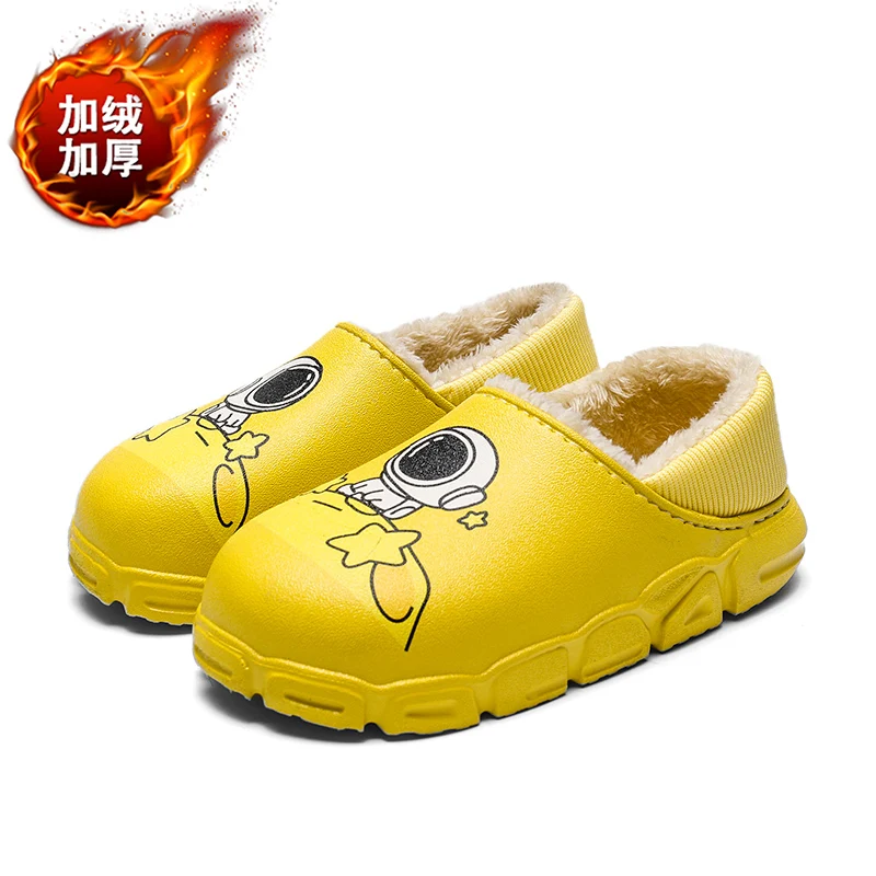 Parent-child shoes Winter Cotton Slippers Children's Plush Warm Slippers Children's cute Cartoon boy Baby Slippers