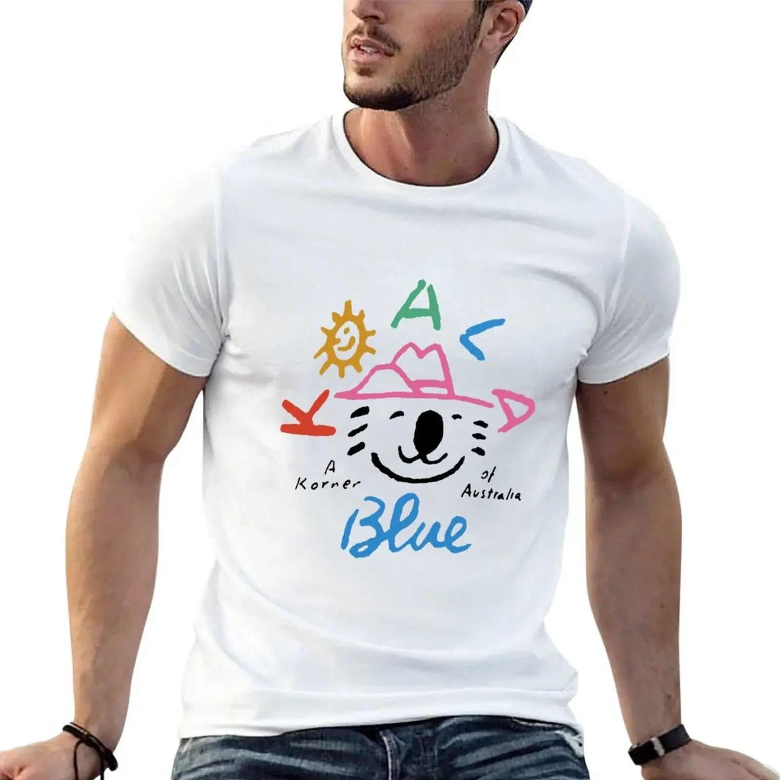 

For Fan Koala Blue T-Shirt korean fashion customs design your own tees funnys mens cotton t shirts