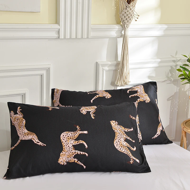 Printed Pillow Cover 2pcs Pillowcase 48x74cm Pillow Sham for Home Bed Pillowslip Rectangle Cushion Cover funda almohada 3