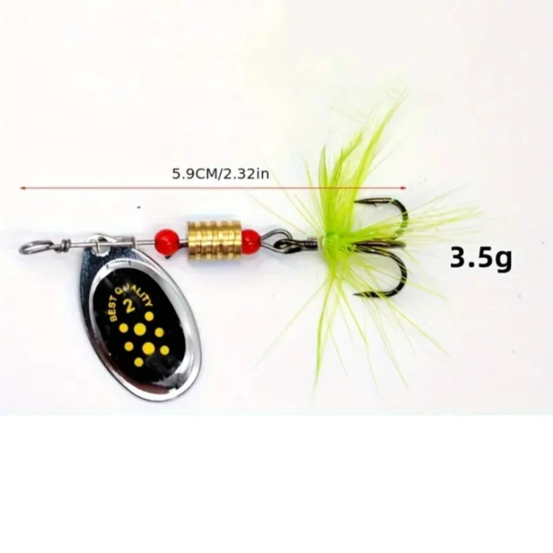 Description Picture 3 of itemFishing Spoons Lures Metal Baits Set Artificial Hard Bait Metal Spoon Spinner Fishing Lure Kit with Box for Freshwater Saltwater