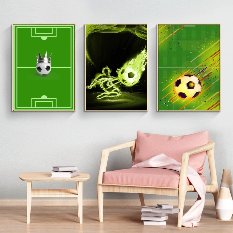 

Canvas Prints Football Player abstract Wall Art Children's Bedroom Decor Home Room Painting Decorative Kid Action Figures