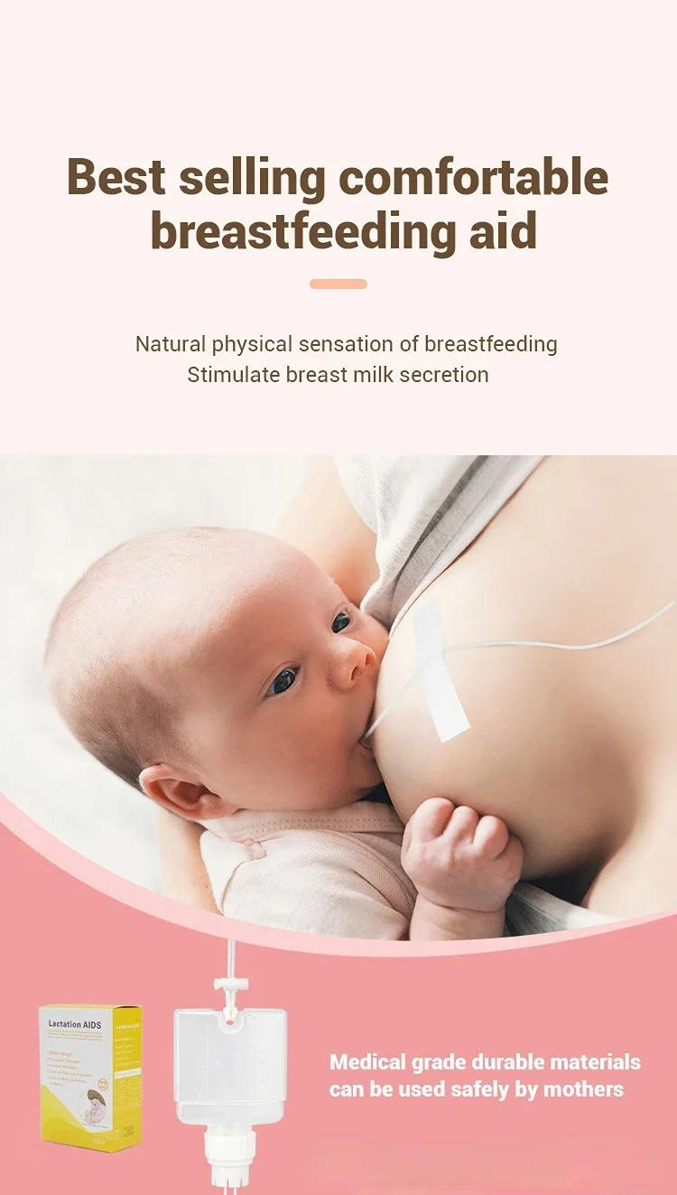 Food Grade Silicone Tube with Milk Bottle Lactation Aids Tube Baby Breast Pump Lactation Aid Baby Weaning Nursing Assistant Tube 3