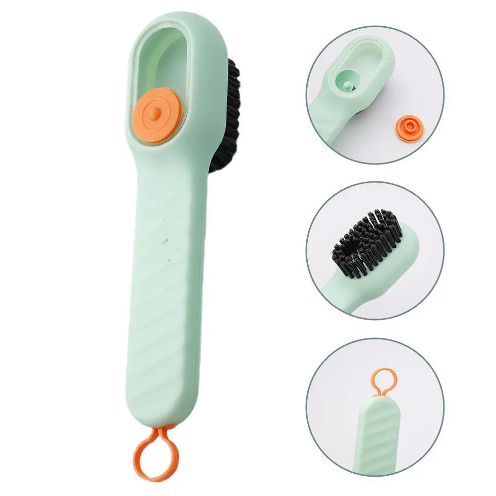 Long Handled Shoe Brush Multifunctional Soft Bristle Brush Color Contrast Household Cleaning Brush Cleaning Tool