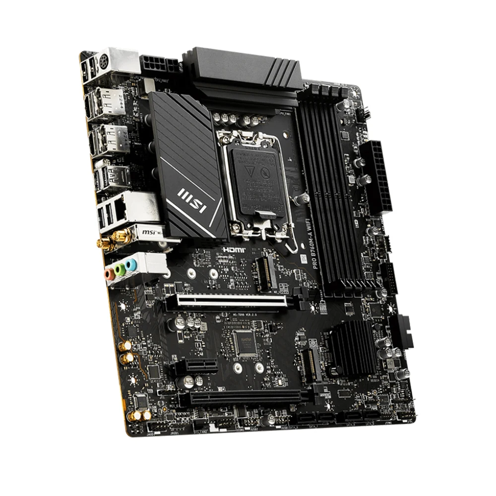 Placa-mãe MSI PRO B760M-A WIFI Intel B760 LGA1700 Suporte i9