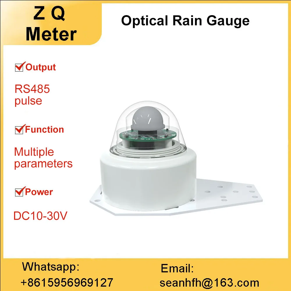 

Newly designed piezoelectric rain gauge optical rainfall monitoring sensor rain intensity environmental monitor 485 Pulse output