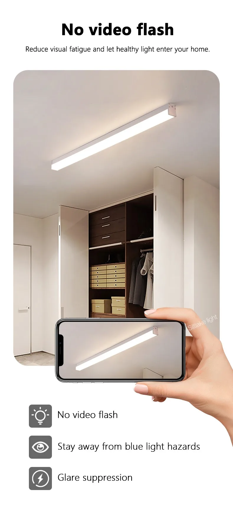 balcony ceiling lights Long strip aisle LED lamp bedroom Sb349b245baab4b8988cad5c31537392bc