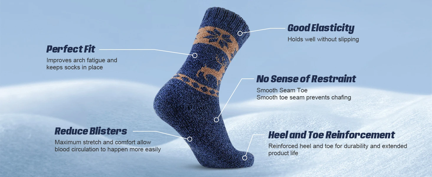 5 Pairs Merino Wool Socks