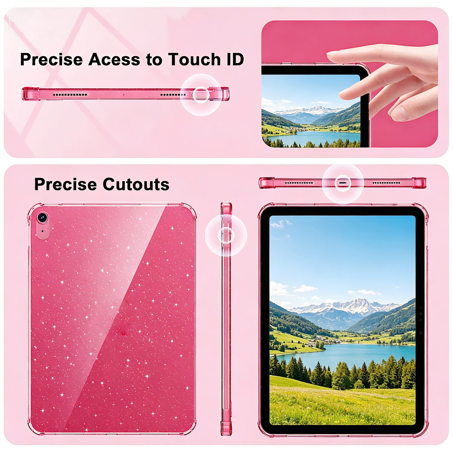 Glitter Soft TPU Air Bumper Tablet Case