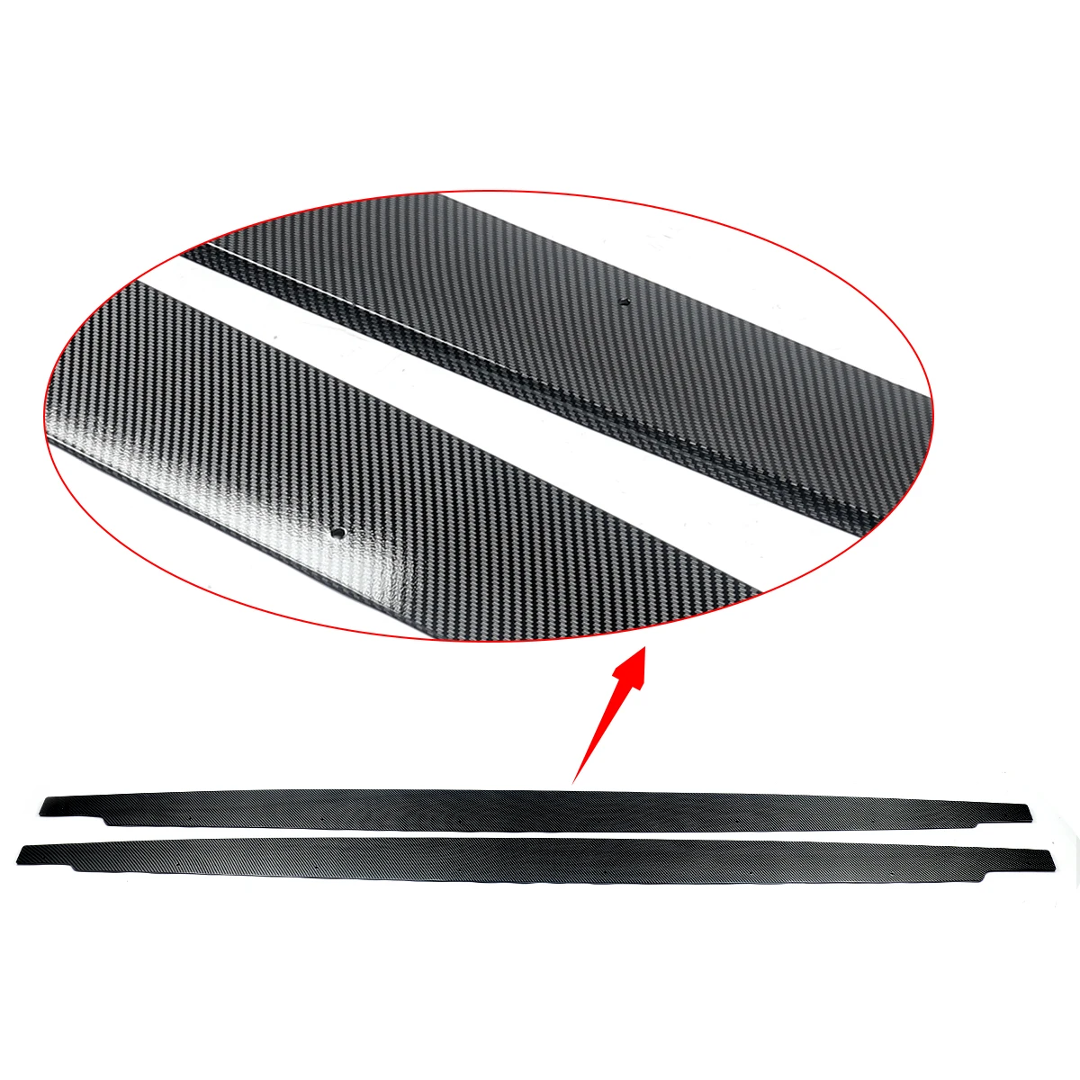 MP Style Side Skirt For BMW E90 E92 E93 M3 2005-2013 Carbon Print Extension Panel Splitters Diffuser Bodykits