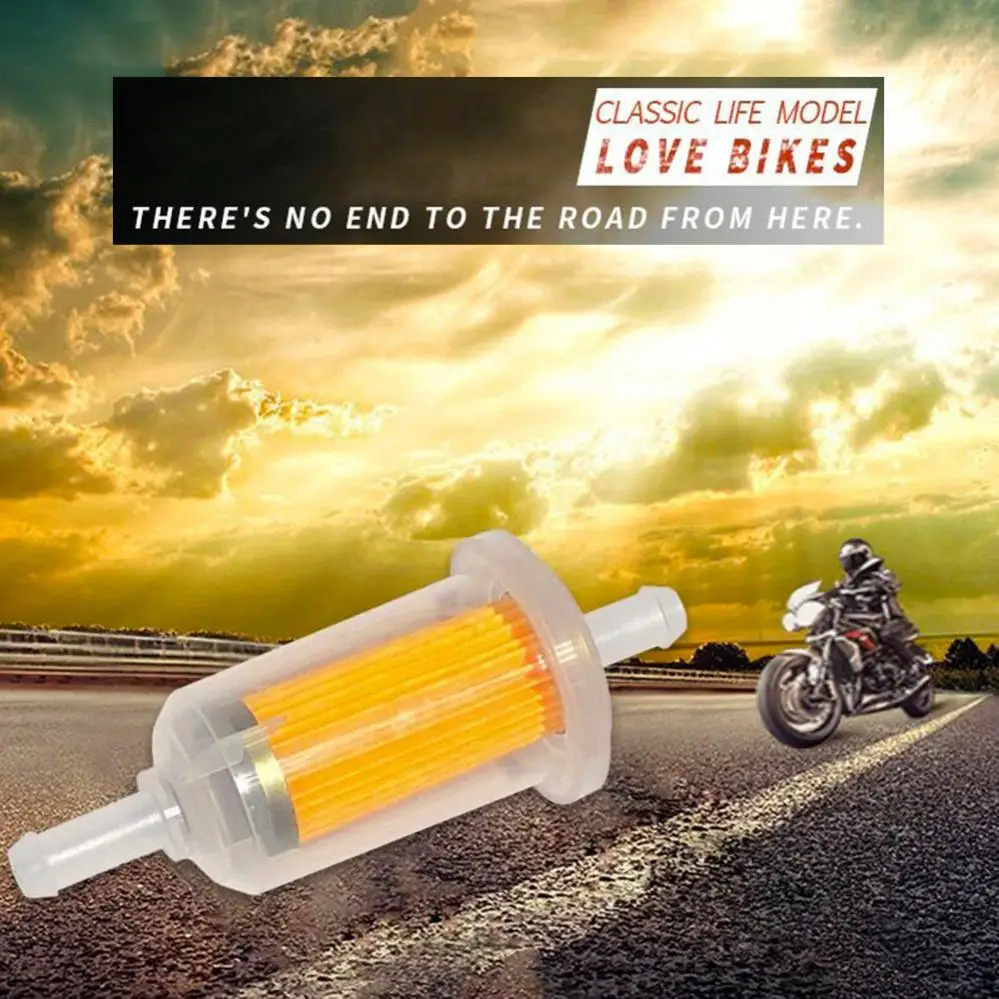 10mm Motorcycle Oil Filter Inline Gas Fuel Filter Motorbikes Scooter Gasoline Filters Tools for Street Dirt Bike Motorbike ATV