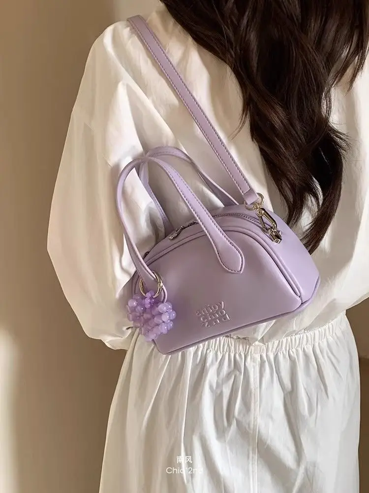JIAERDI Harajuku Purple Crossbody Bags Purse Women Versatile Handle Leather Pillow Bag Wallet Hot Girls Y2k Hand Bag 2025 New