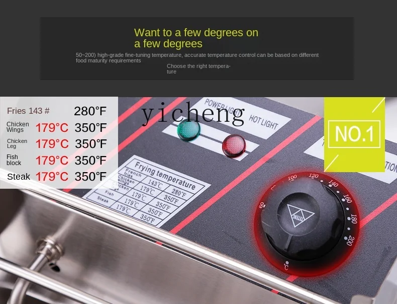 Tqh Electric Fryer Deep Frying Pan Lengthened Commercial French Fries Fried Chicken and Potato
