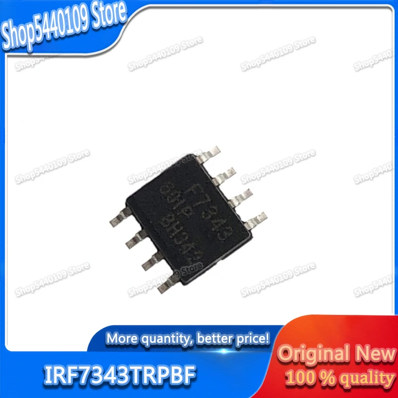 50 piezas IRF7343TRPBF SOP 8 IRF7343TR SOP8 IRF7343 F7343 7343 55V / 4.7A N + canal P MOS FET 