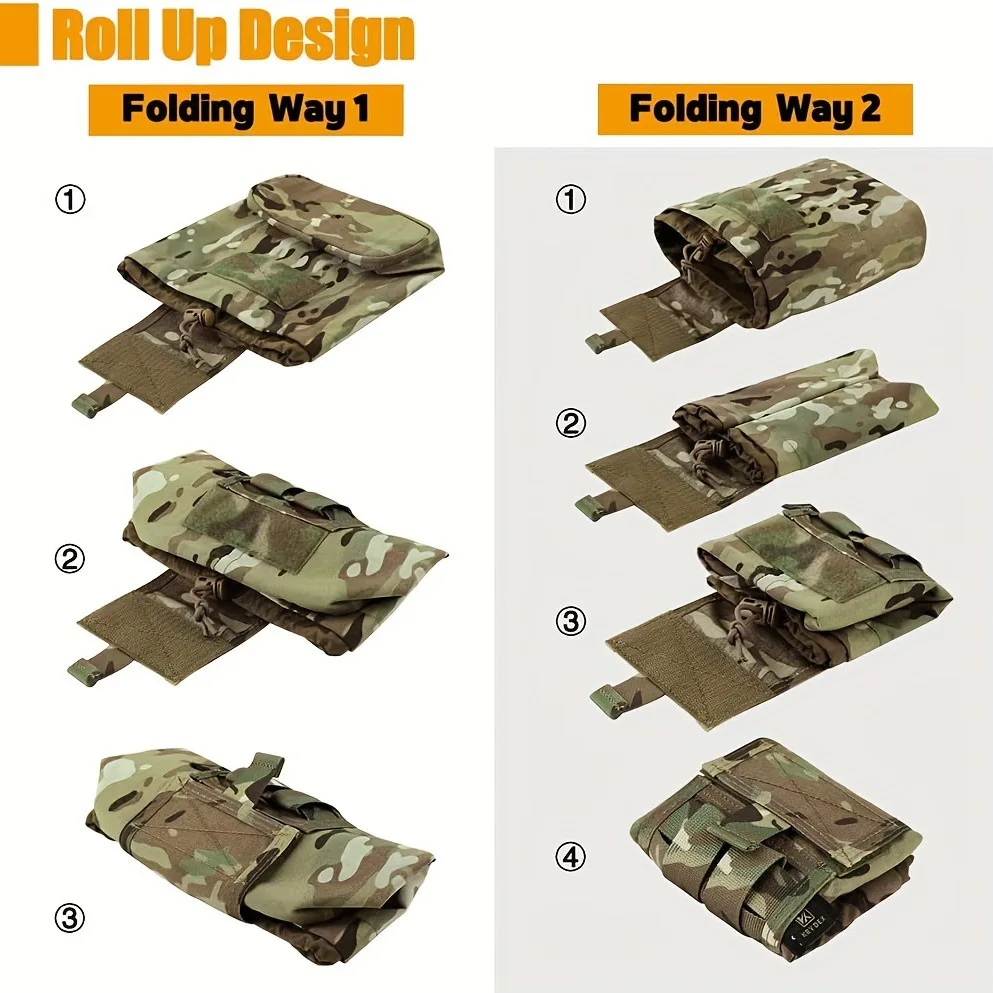 Folding Dump Pouch Tactical Molle Magazine Pouch magazine pouch,ammo pouch,double dump pouch,molle pouch,dump pouch,ammunition bag,drawstring bags