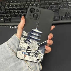 Japanese Mount Fuji Landscape Silicone Phone Case - Elegant and Protective Back Cover - iPhone 8 (Style 3)