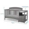 Furniture  Abby Convertible Crib and Changer, Grey 66 discount 5
