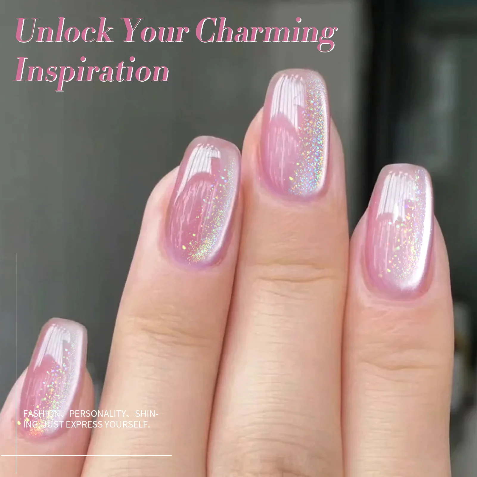 Allure Shimmer 10ml Magnetic Gel Nail Polish - Semi-Permanent Crystal Finish