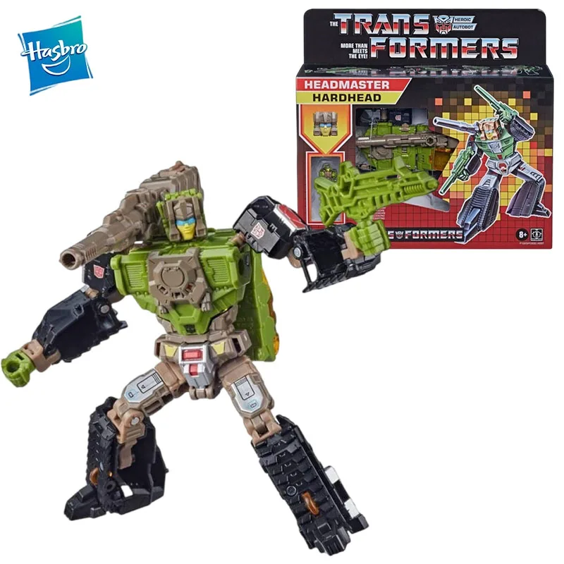 

In Stock Original Hasbro Transformers HEADMASTERS G1 Deluxe Hardhead Anime Figure Action Figures Model Toys