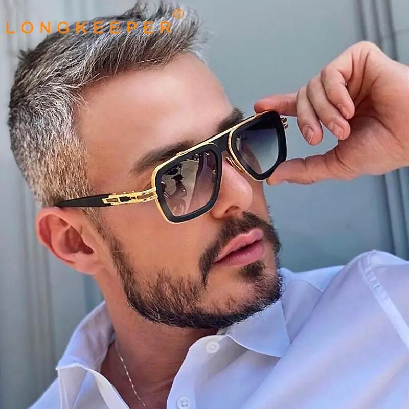 Fashion Square Sunglasses Men 2022 Luxury Brand Designer Vintage Sun Glasses  For Women Gold Classic Eyewear Gafas De Sol Hombre - Sunglasses - AliExpress
