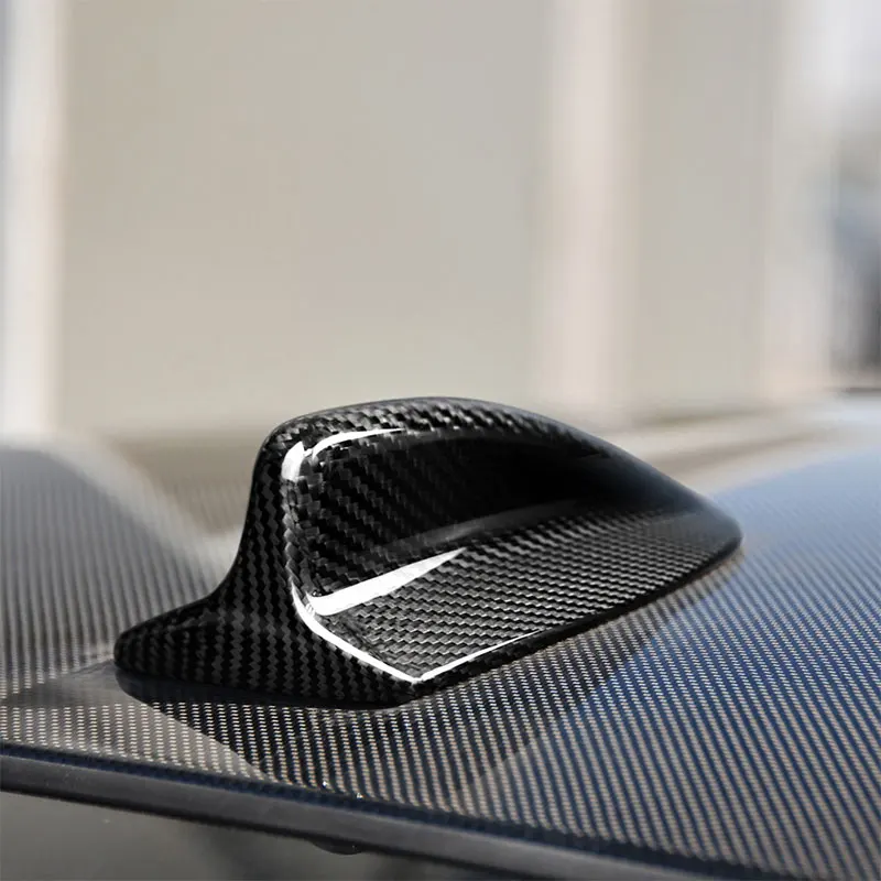 Carbon Fiber Car Accessories Interior Antenna Cover Modification Decoration Black Cover Trim Stickers For BMW 3 Series 2004-2013