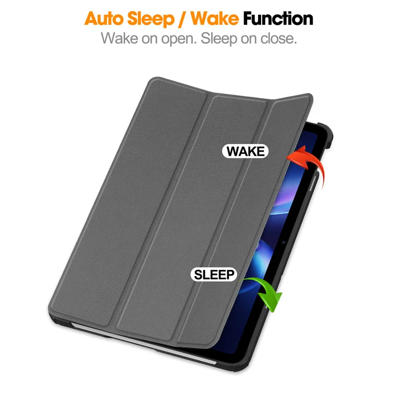 Tri-Fold Wake Sleep Magnetic Stand Cover