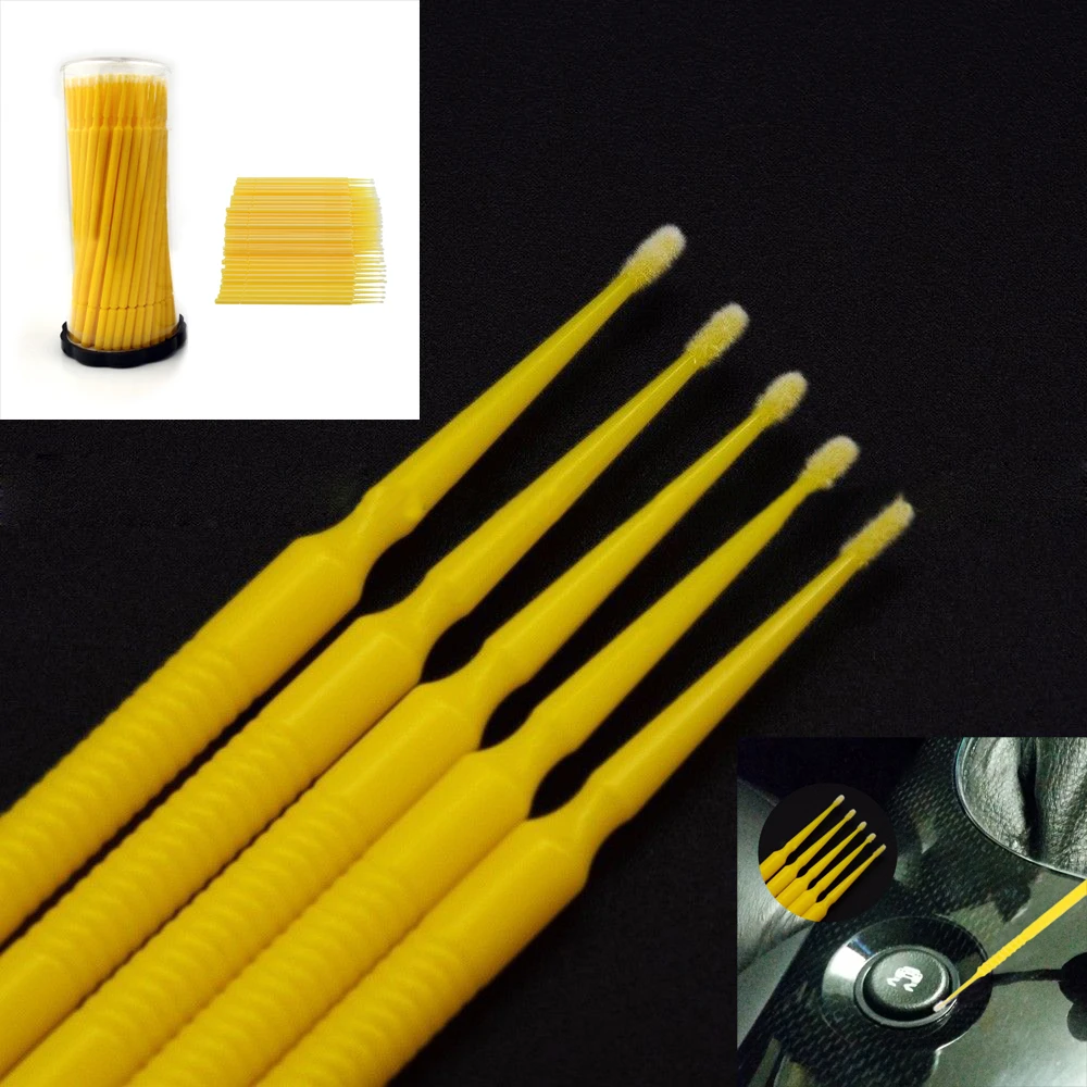 100pcs/lot Car Maintenance Tools Brushes Paint Touchup Yellow Pen