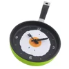 Frying Pan with Fried Eggs Design Wall Clock, 9x8inch for Kitchen,Living Room,Bedroom Decor 4