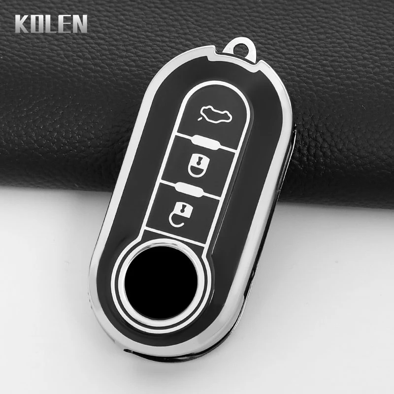 Premium TPU Car Key Case Cover with Keychain