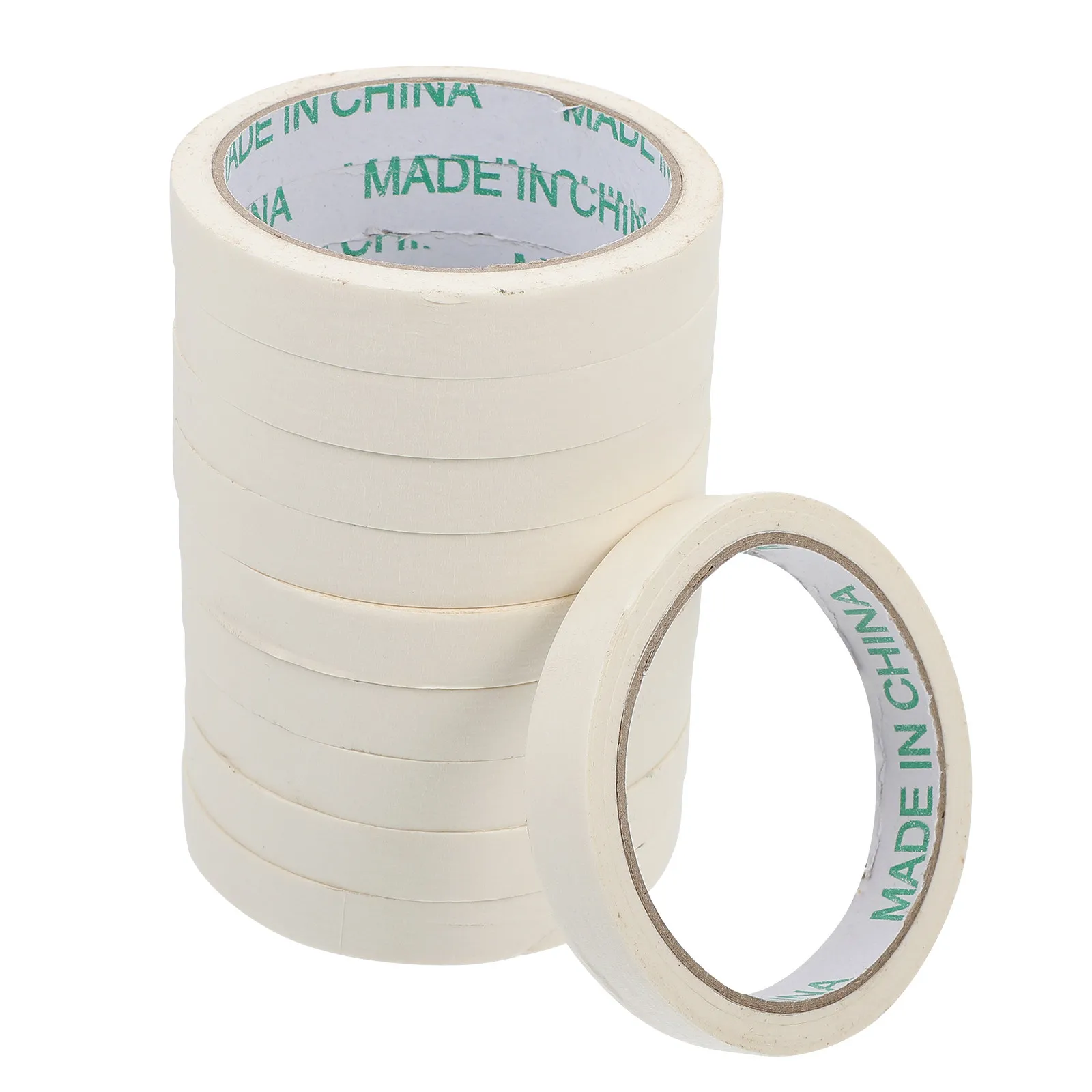 10Pcs 쓰기 가능한 흰색 마스킹 테이프 자동차 인테리어 차폐 스프레이 페인팅 홈 DIY 용 단일 측면 크레페 종이 테이프