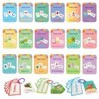 Learning Flashcards ABC Numbers Fruit Animal Body Educational Toys Classroom Aids Montessori Autism English Words Card for Kids 1